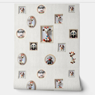 Giggly Giraffe Garden Wallpaper