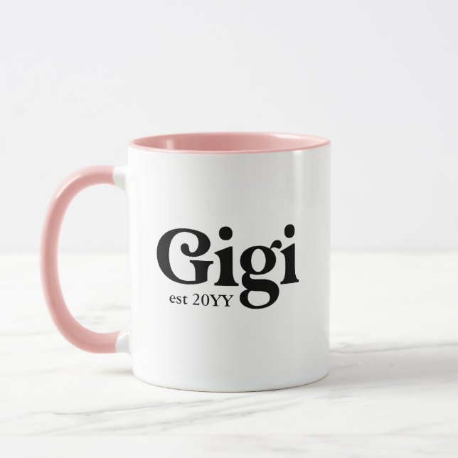 Gigi a établi Custom Grandma Mug (Gauche)