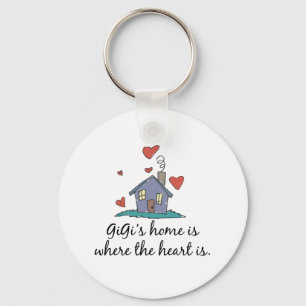 GiGi's Home is Where the Heart is Keychain
