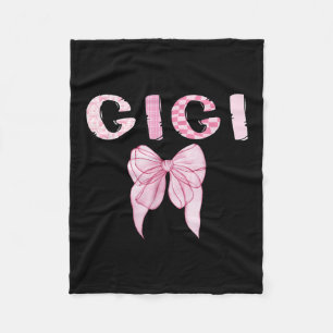 Gigi Birthday Girl Matching Coquette Nk Bow  Fleece Blanket