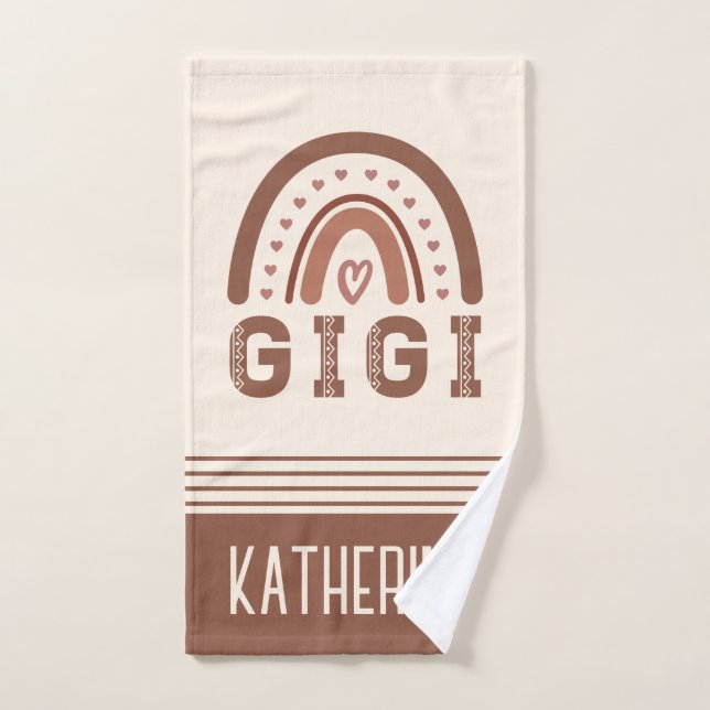 Gigi Boho Arc-en-ciel de mignons cadeaux grand-mèr (Serviette à main)