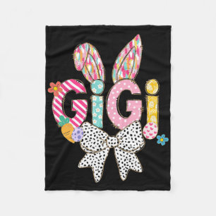 Gigi Bunny Ears Colourful Easter Floral Theme Fleece Blanket