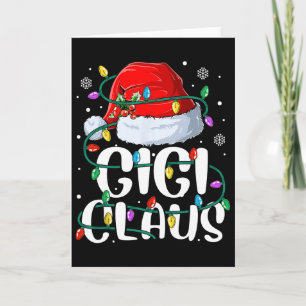 Gigi Claus Christmas Lights Grandma Pajama Family  Card