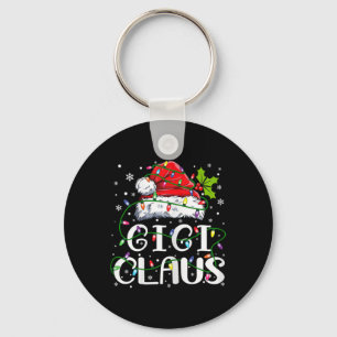 Gigi Claus Christmas Santa Hat Matching Family Xma Keychain