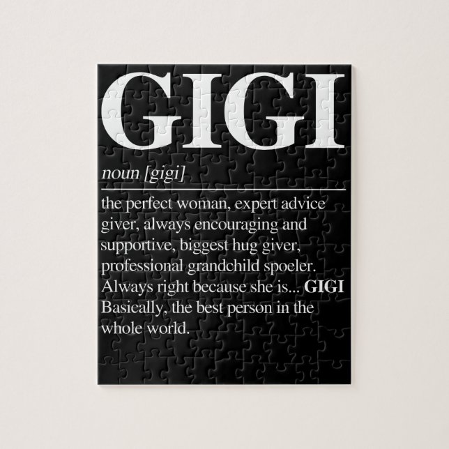 Gigi Definition Grandma Mother Day Gifts Women Jigsaw Puzzle (Vertical)