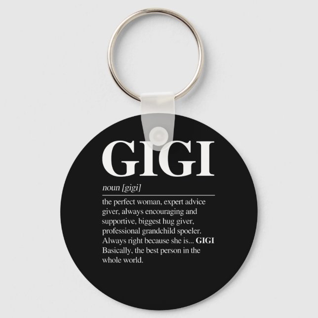Gigi Definition Grandma Mother Day Gifts Women Keychain (Front)