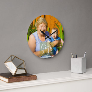 Gigi Established Photo Gift Large Clock