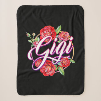 Gigi Floral Women Gigi Grandma Mother's Day Sherpa Blanket