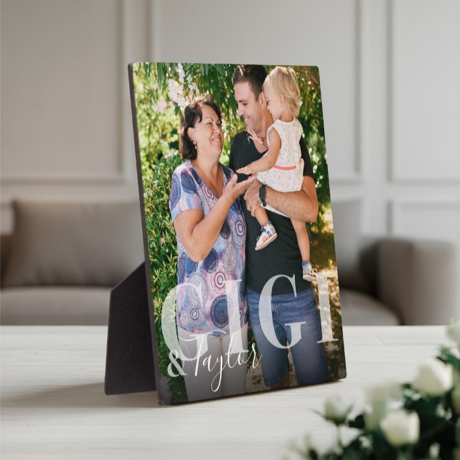 Gigi & Grandchild Script Name Photo Keepsake Plaque (Gigi & Grandchild Script Name Photo Keepsake Plaque)