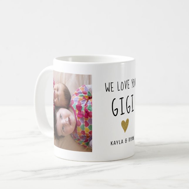 Gigi Great Grandma Grandkids 2 Photo Collage  Coffee Mug (Front Left)
