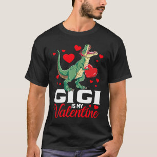 Gigi Is My Valentine rex Saurus Happy Valentines D T-Shirt