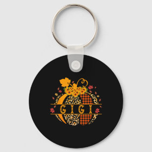 Gigi Leopard Print Pumpkin For Grandma Gigi Women  Keychain