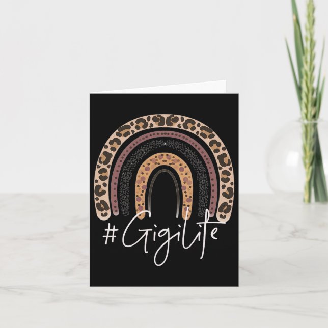 Gigi Life Grandma Cheetah Leopard Women Christmas  Card (Front)