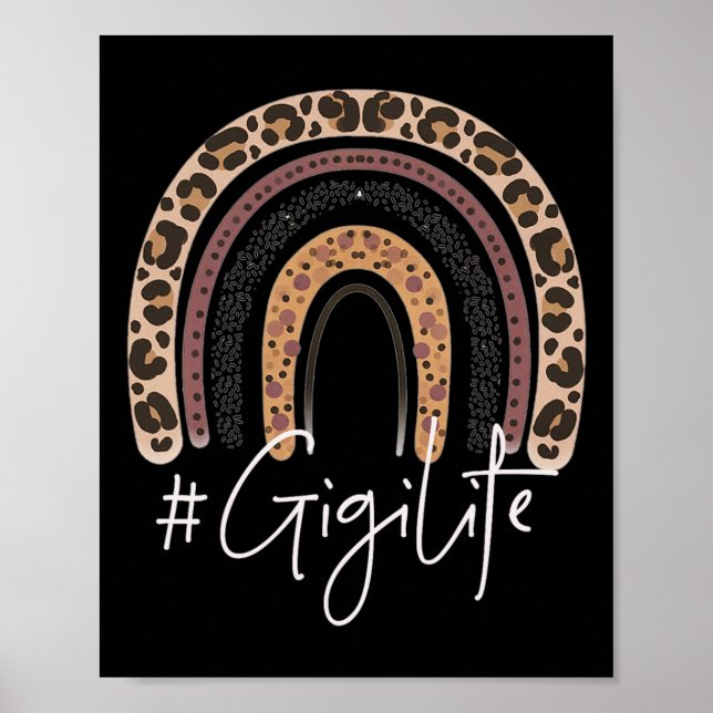 Gigi Life Grandma Cheetah Leopard Women Christmas  Poster (Front)