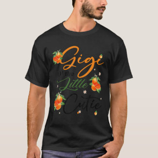 Gigi Little Cutie Baby Shower Orange 1st Birthday T-Shirt