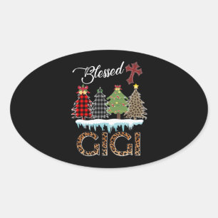 Gigi Lover Blessed Gigi Oval Sticker