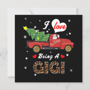 Gigi Lover I Love Being A Gigi Christmas Tree Invitation