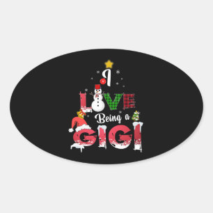 Gigi Lover I Love Being A Gigi Oval Sticker