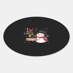Gigi Lover I Love Being Called Gigi Oval Sticker