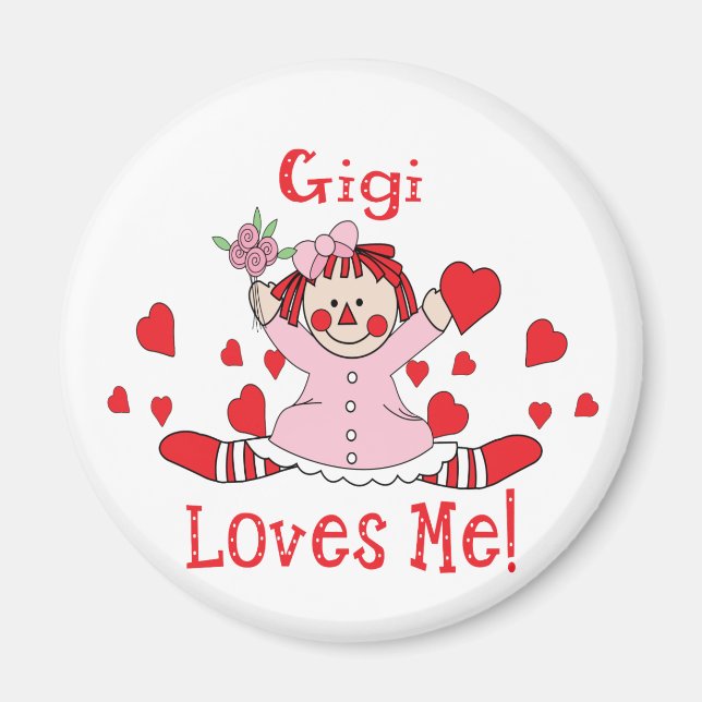 Gigi Love's me Rag Doll Magnet (Front)