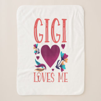 Gigi Loves Me Valentines day Gift to Granddaughter Sherpa Blanket