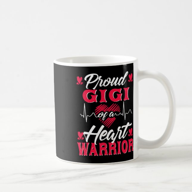 Gigi Of A Heart Warrior Chd Awareness  Coffee Mug (Right)