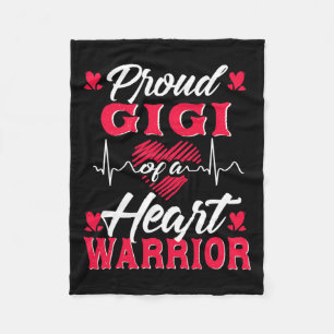 Gigi Of A Heart Warrior Chd Awareness Fleece Blanket