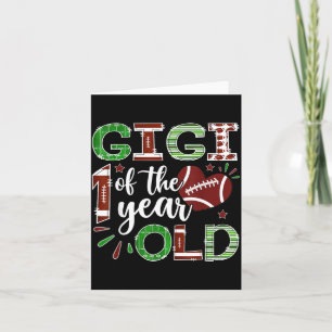 Gigi Of The 1 Year Old Football First Birthday Boy Card