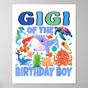 Gigi Of The Birthday Boy Aquarium Sea Animals Matc Poster