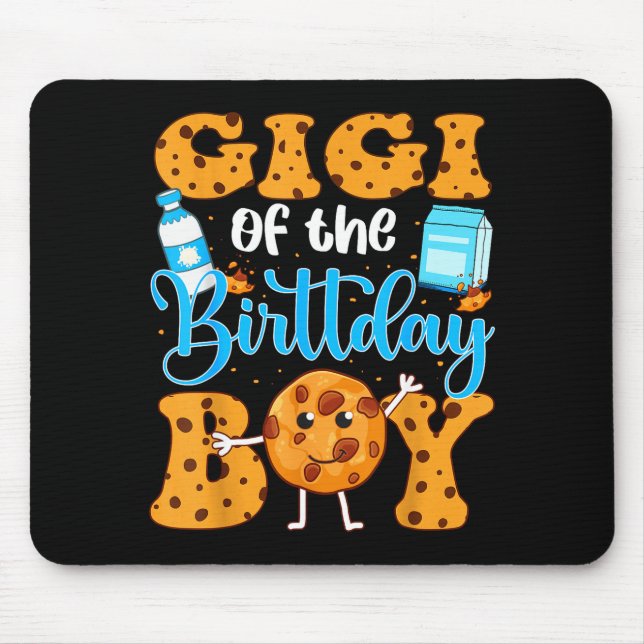 Gigi Of The Birthday Boy Milk And Cookies 1st Birt Mouse Pad (Front)