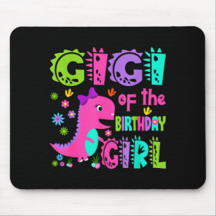 Gigi of the birthday girl saurus rex dinosaur mouse pad