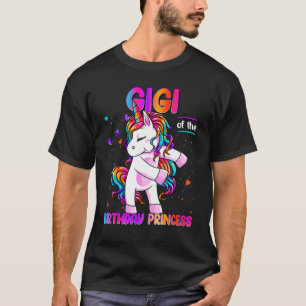 Gigi of the Birthday Princess Girl Dabbing Unicorn T-Shirt