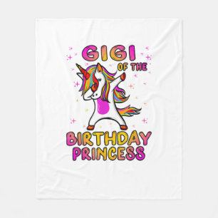 Gigi Of The Birthday Princess Girl - Grandma Dabbi Fleece Blanket