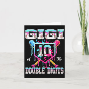 Gigi of the double digits 10th birthday boy card