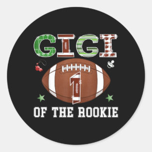 Gigi Of The Rookie 1st Birthday Boy Football Classic Round Sticker