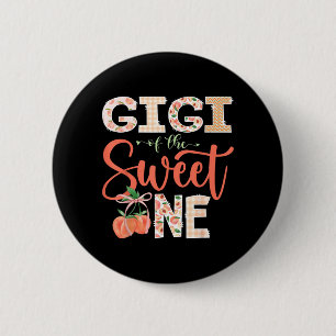 Gigi of The Sweet One Peach 1st Birthday Girl 2 Inch Round Button