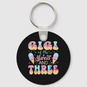 Gigi of The Sweet Three 3rd Birthday Girl Ice Keychain