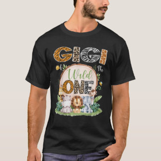 Gigi Of The Wild One 1St Birthday Safari Animals L T-Shirt
