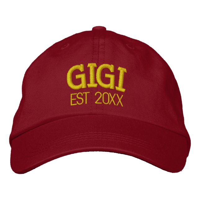 Gigi Personalized Grandma Gift Custom Text Embroidered Hat (Front)
