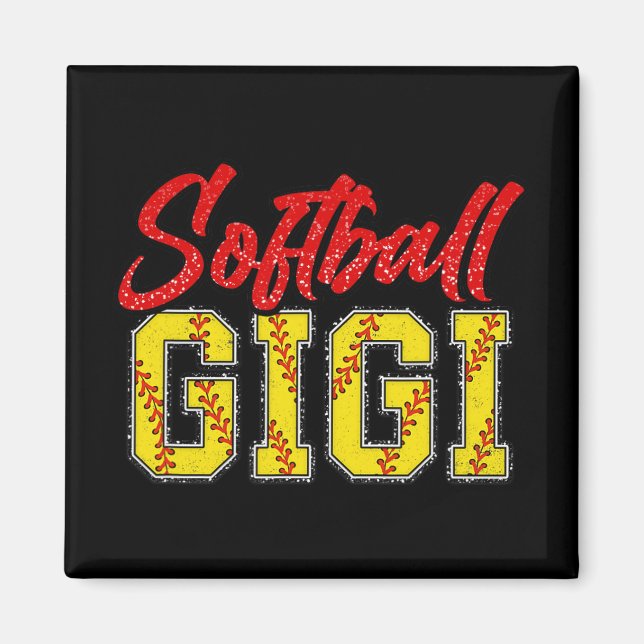 Gigi Retro Groovy Loud Proud Sport Game Catcher  Magnet (Front)