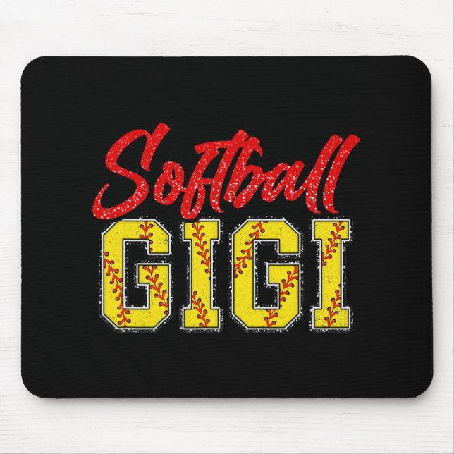 Gigi Retro Groovy Loud Proud Sport Game Catcher  Mouse Pad (Front)