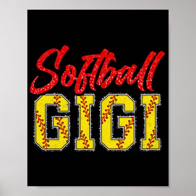 Gigi Retro Groovy Loud Proud Sport Game Catcher  Poster (Front)
