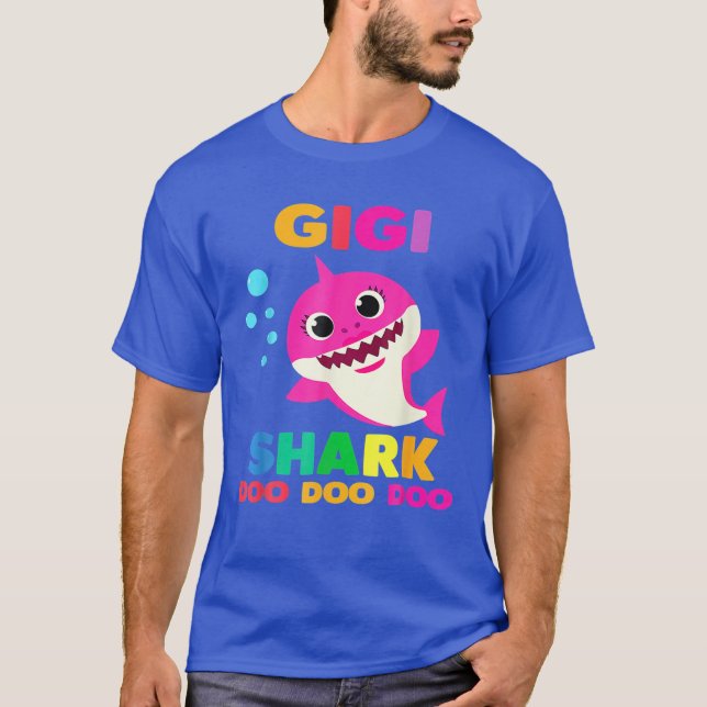Gigi Shark Doo Doo Funny Baby Mommy Kids T-Shirt (Front)