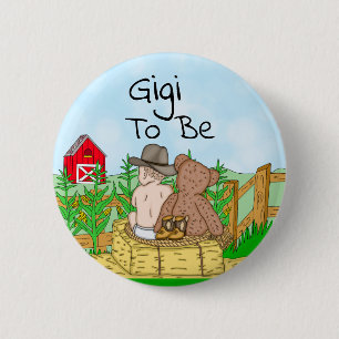 Gigi to Boy''s Baby Shower 2 Inch Round Button
