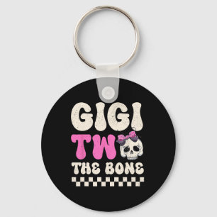 Gigi Two The Bone Halloween 2nd Birthday Girl Fami Keychain