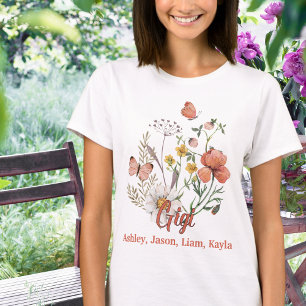 Gigi Wildflower Floral Personalized Custom T-Shirt