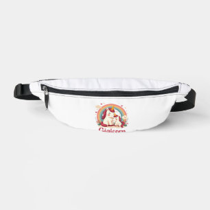 Gigicorn Vintage Unicorn Mom and Baby Rainbow Cute Fanny Pack