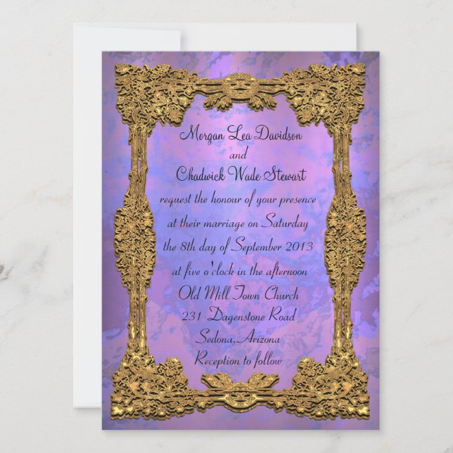 Gigifarah Gala Formal Wedding Invitation (Front)