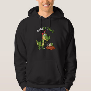 Gigisaurus Cute Gigi 4 Kids Dinosaur Rex Mother's  Hoodie