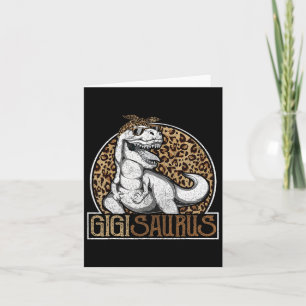 Gigisaurus Dinosaur Gigi Leopard Shirts  Card